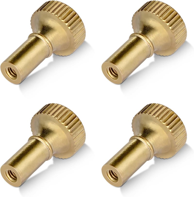 GooChan Brass Lamp Switch Knob,Turn On/Off Light Switch Knob Replacement,Standard Size Twist Switch Knobs,Antique Brass Color (Gold) - Image 1